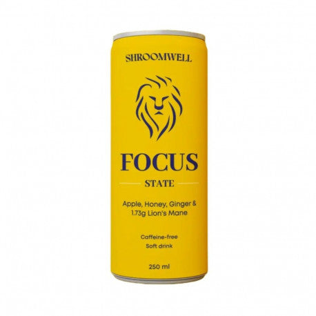Shroomwell dzirkstošs dzēriens enerģijai "Fokuss" 6x250 ml
